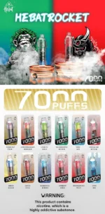 HEBAT BOOM 7000 Puffs 一次性電子煙 喜貝拋棄式煙桿 口味與批發指南