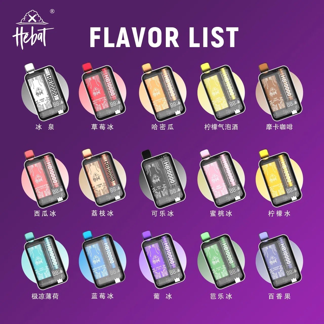 HEBAT 喜貝 10000 Puffs 拋棄式電子菸推薦|大煙量・16 款口味|台灣現貨 1 喜貝 Hebat 10000 Puffs 拋棄式電子煙 高續航大煙量多口味便攜小煙推薦|HEBAT 喜貝 10000 Puffs 拋棄式電子菸推薦|大煙量・16 款口味|台灣現貨