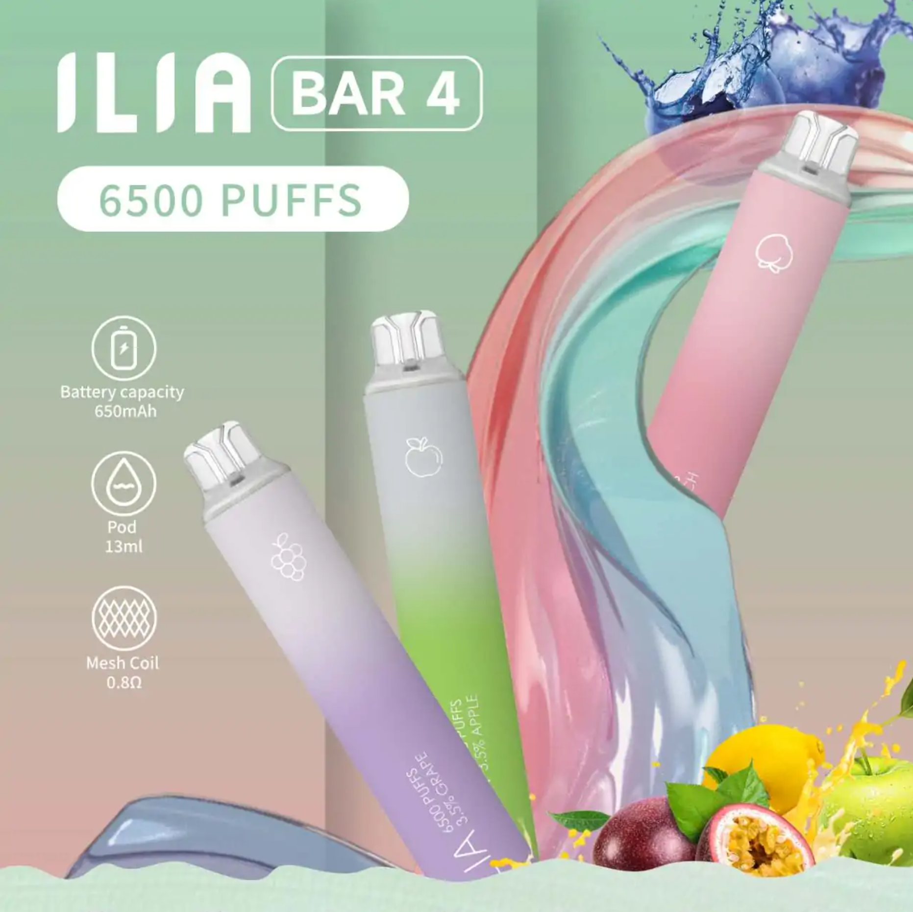 ILIA Bar4 6500 口拋棄式電子菸推薦|哩啞四代・25 款口味・買十送一|台灣現貨 1 Ilia Bar4 6500口一次性電子煙 哩啞四代拋棄式電子煙 買十送一|ILIA Bar4 6500 口拋棄式電子菸推薦|哩啞四代・25 款口味・買十送一|台灣現貨