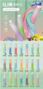 Ilia Bar4 6500口一次性電子煙 哩啞四代拋棄式電子煙 買十送一
